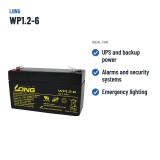 Batteria stazionaria UPS Long WP1.2-6 6V 1.2Ah AGM – usi consigliati