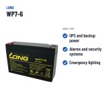 Batteria stazionaria UPS Long WP7-6 6V 7Ah AGM – usi consigliati