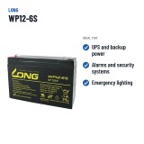 Batterie stationnaire onduleur Long WP12-6S 6V 12Ah AGM – utilisations recommandées