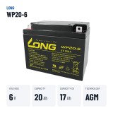 Batterie stationnaire onduleur Long WP20-6 6V 20Ah AGM – caractéristiques clés