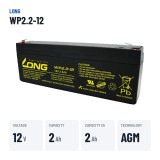 Stationary UPS battery Long WP2.2-12 12V 2.2Ah AGM – key specs