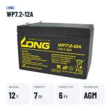 Bateria estacionária UPS Long WP7.2-12A 12V 7.2Ah AGM – dados principais