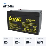 Wheelchair battery Long WP12-12A 12V 12Ah AGM – key specs