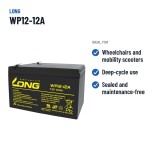 Batería de silla de ruedas Long WP12-12A 12V 12Ah AGM – usos recomendados