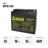 Rollstuhlbatterie Long WP18-12U 12V 18Ah AGM – wichtigste Daten
