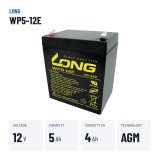 Bateria de cadeira de rodas Long WP5-12E 12V 5Ah AGM – dados principais