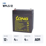 Stationärbatterie USV Long WP4.5-12 12V 4.5Ah AGM – wichtigste Daten