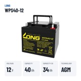 Batteria stazionaria UPS Long WPS40-12 12V 40Ah AGM – dati principali