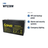 Batteria stazionaria UPS Long WP1236W 12V 9Ah AGM | baterias.com