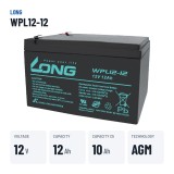 Batterie stationnaire onduleur Long WPL12-12 12V 12Ah AGM – caractéristiques clés