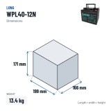 Stationary UPS battery Long WPL40-12N 12V 40Ah AGM – dimensions 199 × 166 × 171 mm