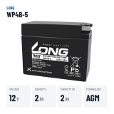 Batteria stazionaria UPS Long WP4B-5 12V 2.3Ah AGM – dati principali