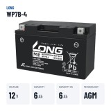 Batería estacionaria SAI/UPS Long WP7B-4 12V 6.5Ah AGM – datos clave