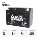 Bateria estacionária UPS Long WP9B-4 12V 8Ah AGM | baterias.com