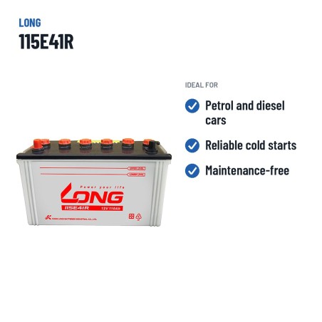 Bateria de carro Long 115E41R 12V 110Ah | baterias.com