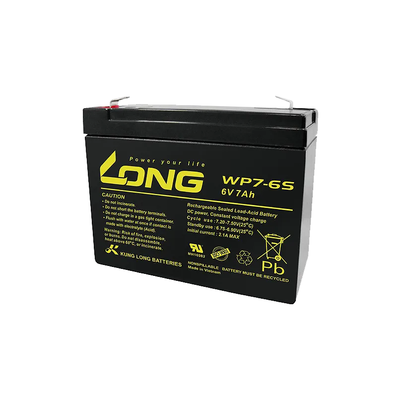 Long WP7-6S. Batería de dispositivo Long 7Ah 6V