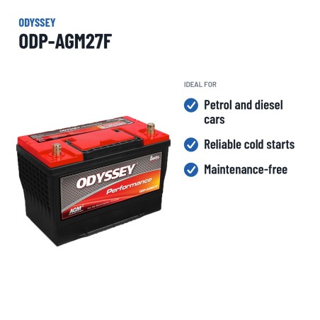 Car battery Odyssey ODP-AGM27F 85Ah 850A AGM – recommended uses