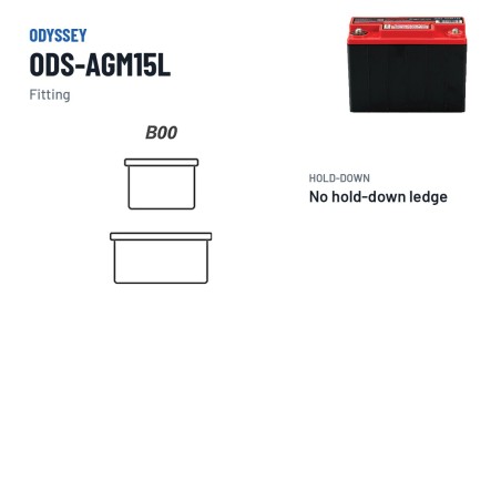 Bateria de mota Odyssey ODS-AGM15L 13Ah 150A AGM | baterias.com