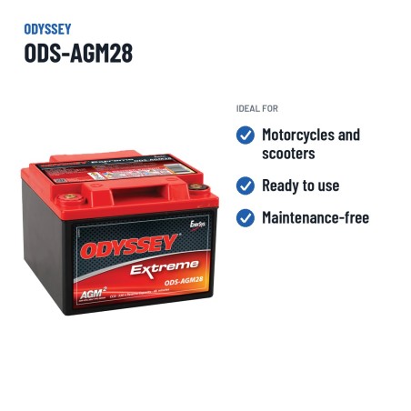 Bateria de mota Odyssey ODS-AGM28 28Ah 330A AGM | baterias.com