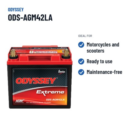 Motorcycle battery Odyssey ODS-AGM42LA 42Ah 540A AGM – recommended uses