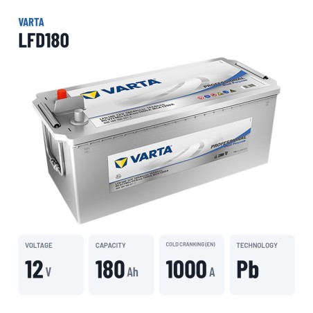 Batterie marine Varta LFD180 12V 180Ah 1000A | baterias.com