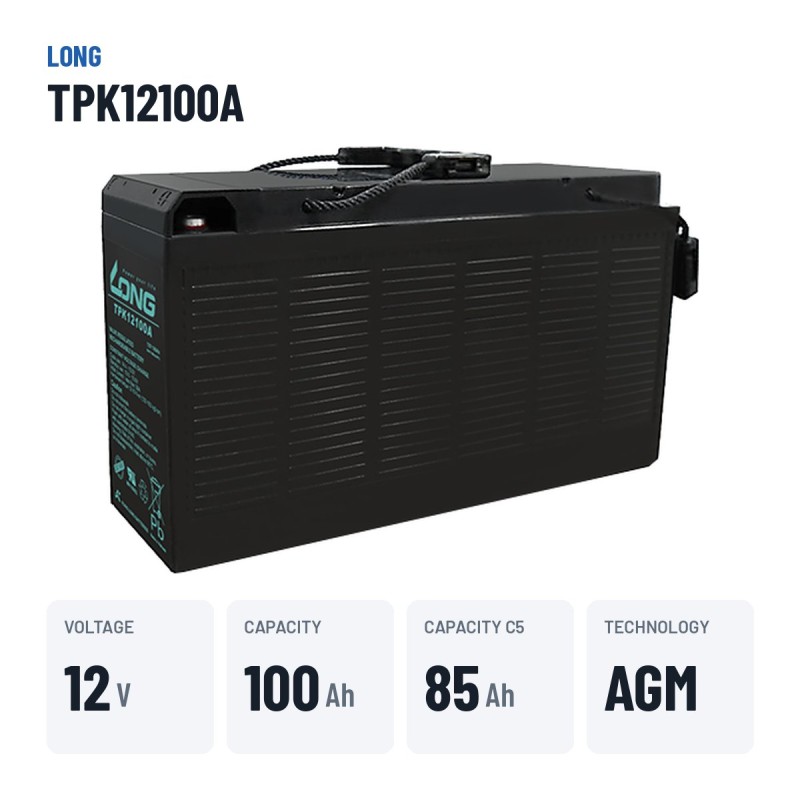 Batteria per telecomunicazioni Long TPK12100A 12V 100Ah AGM
