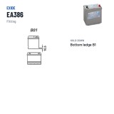 Batterie voiture Exide EA386 12V 38Ah 300A – bornes et fixation