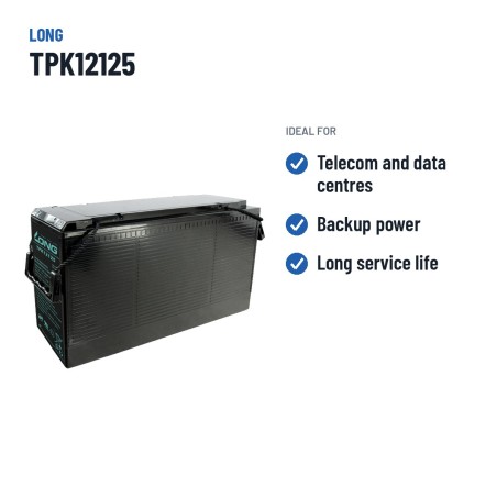 Telekom-Batterie Long TPK12125 12V 125Ah AGM – empfohlene Einsatzbereiche