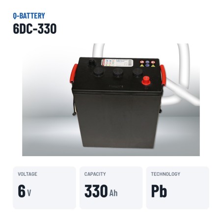 Bateria de tração Q-battery 6DC-330 6V 330Ah – dados principais