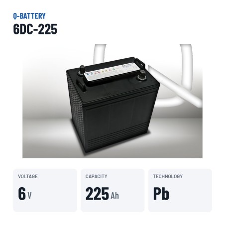 Traktionsbatterie Q-battery 6DC-225 6V 225Ah – wichtigste Daten