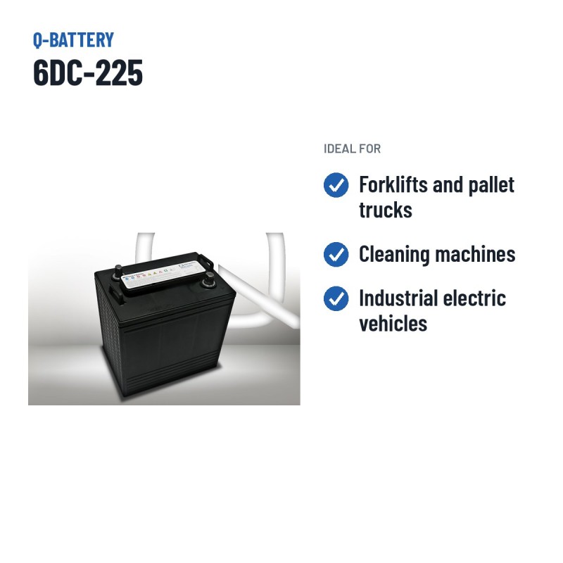 Traktionsbatterie Q-battery 6DC-225 6V 225Ah – empfohlene Einsatzbereiche