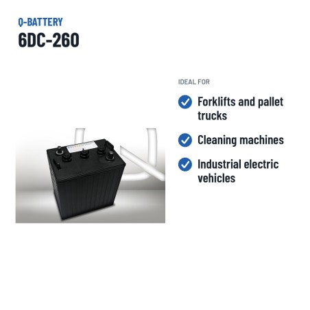 Batería de tracción Q-battery 6DC-260 6V 260Ah – usos recomendados