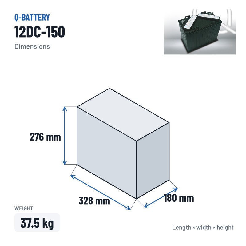 Wohnmobilbatterie Q-battery 12DC-150 12V 150Ah | baterias.com
