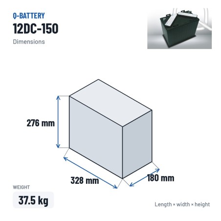 Wohnmobilbatterie Q-battery 12DC-150 12V 150Ah | baterias.com