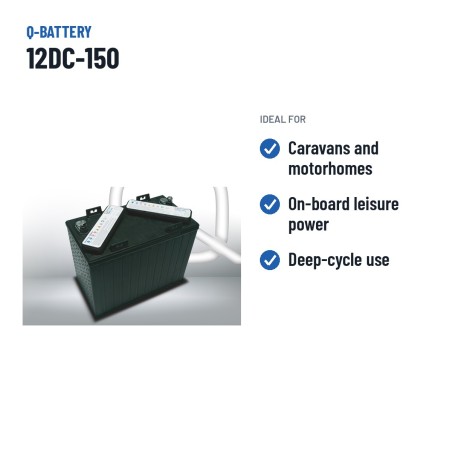 Bateria de caravana Q-battery 12DC-150 12V 150Ah – utilizações recomendadas
