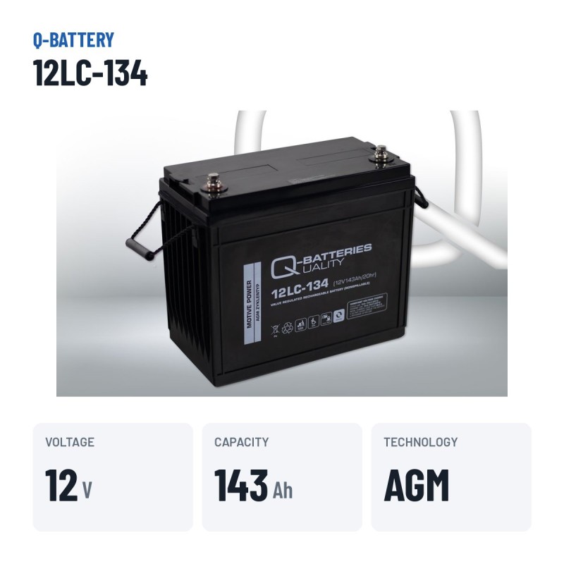 Wheelchair battery Q-battery 12LC-134 12V 143Ah AGM