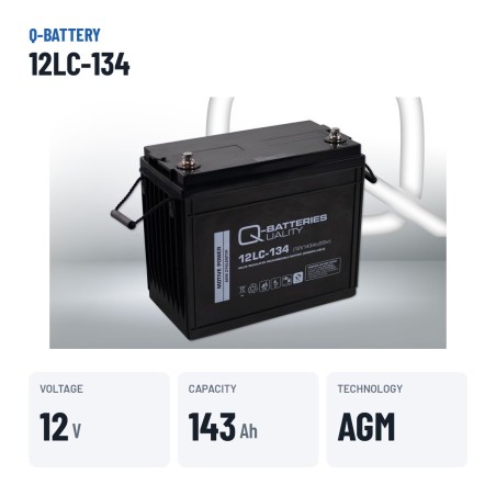 Batteria per carrozzina Q-battery 12LC-134 12V 143Ah AGM – dati principali