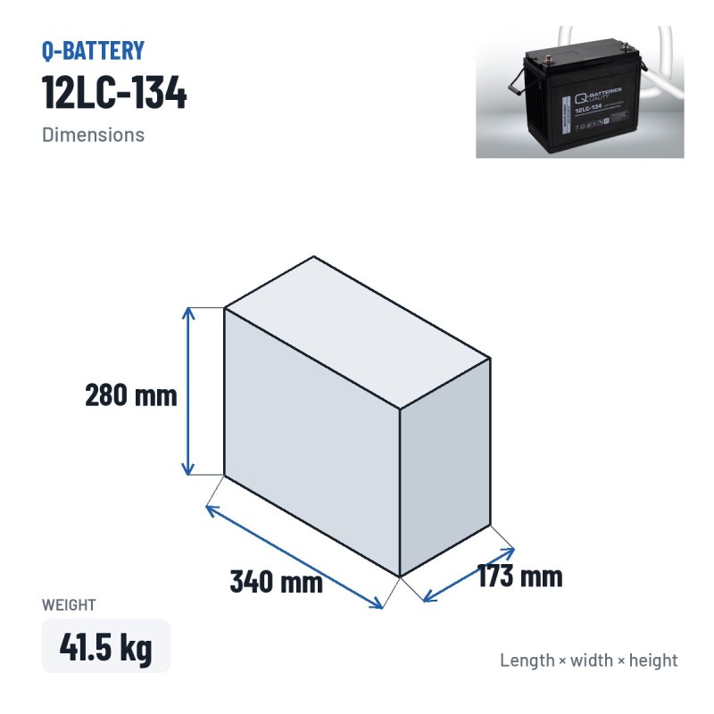 Wheelchair battery Q-battery 12LC-134 12V 143Ah AGM