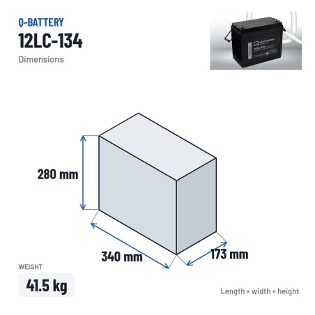 Wheelchair battery Q-battery 12LC-134 12V 143Ah AGM