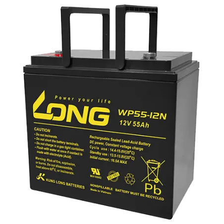 Long WP55-12N. Bateria para cadeira de rodas Long 55Ah 12V