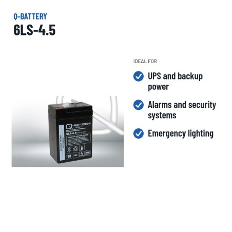 Batteria stazionaria UPS Q-battery 6LS-4.5 6V 4.5Ah AGM – usi consigliati