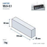 Stationärbatterie USV Q-battery 12LS-2.1 12V 2.1Ah AGM