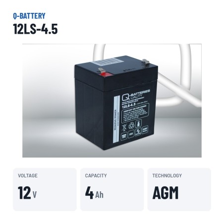 Batteria stazionaria UPS Q-battery 12LS-4.5 12V 4.5Ah AGM – dati principali
