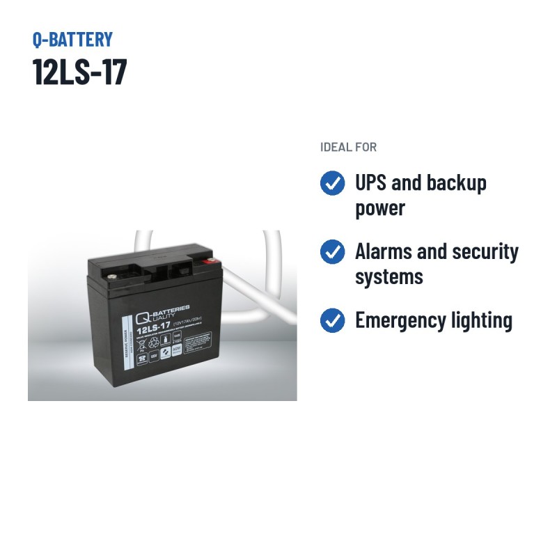 Batteria stazionaria UPS Q-battery 12LS-17 12V 17Ah AGM – usi consigliati