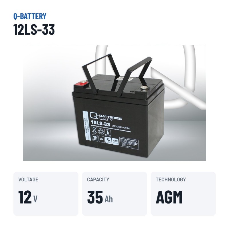 Stationärbatterie USV Q-battery 12LS-33 12V 35Ah AGM