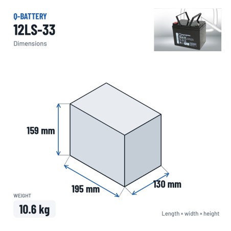 Stationärbatterie USV Q-battery 12LS-33 12V 35Ah AGM