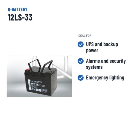 Stationärbatterie USV Q-battery 12LS-33 12V 35Ah AGM