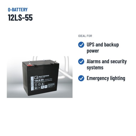 Batteria stazionaria UPS Q-battery 12LS-55 12V 55Ah AGM – usi consigliati