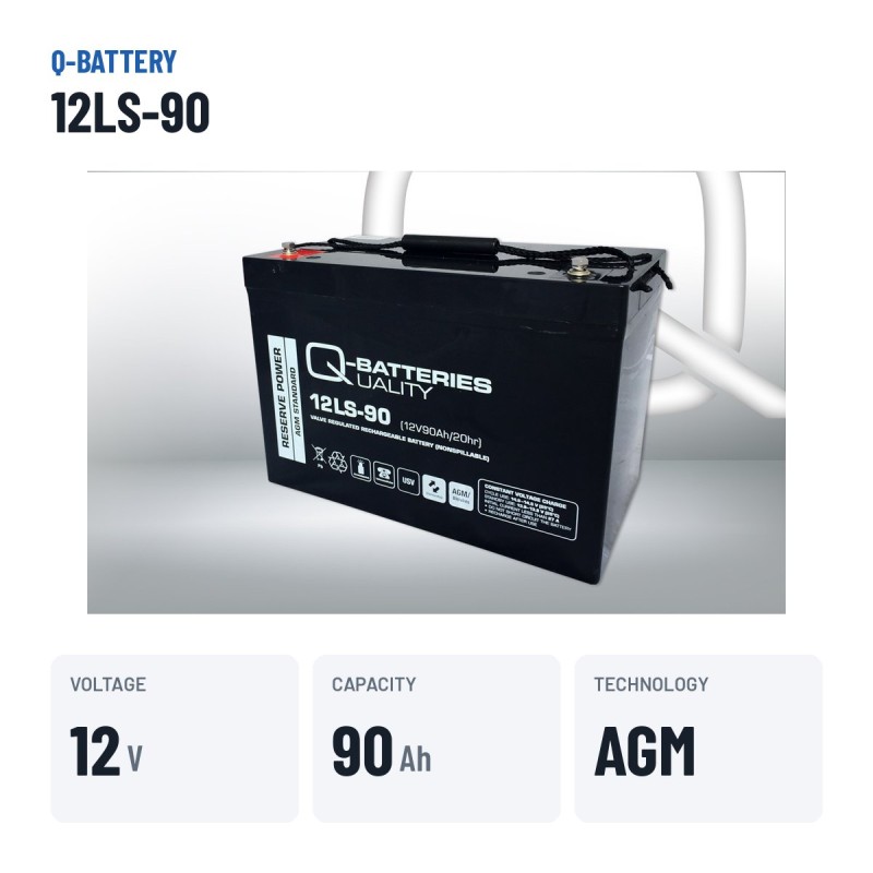 Batteria stazionaria UPS Q-battery 12LS-90 12V 90Ah AGM – dati principali