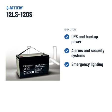 Stationärbatterie USV Q-battery 12LS-120S 12V 118Ah AGM – empfohlene Einsatzbereiche